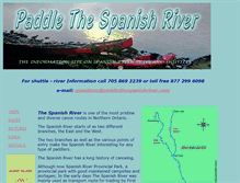 Tablet Screenshot of paddlethespanishriver.com